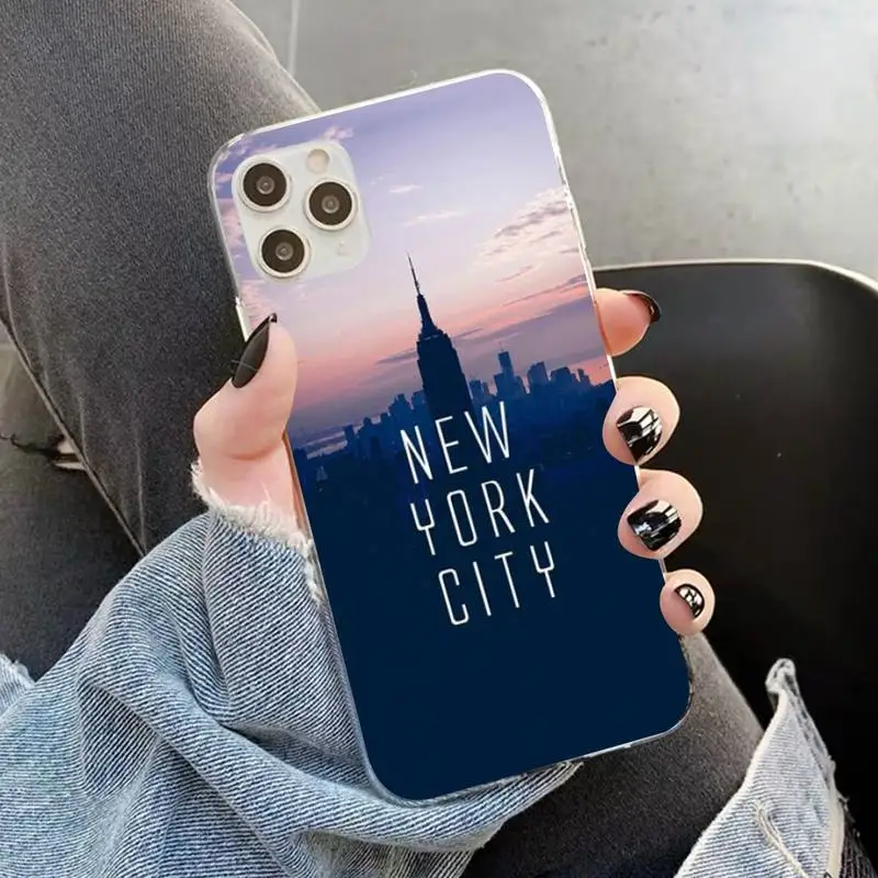 YNDFCNB NYC NEW YORK city Phone Case for iphone 13 11 12 pro XS MAX 8 7 6 6S Plus X 5S SE 2020 XR case