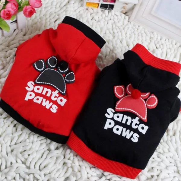 Милая Одежда для собак с принтом лап кофты щенков удобная толстовка одежда XS-L |