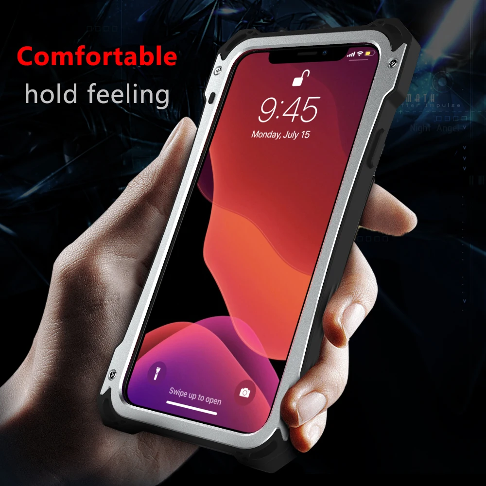 Для iPhone 11 Pro Max чехол Роскошный Алюминиевый сплав ТПУ Гибридный сверхмощный противоударный Броня чехол для телефона iPhone 11 задняя крышка