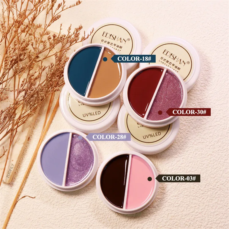 Однотонный консервированный гель для ногтей 36 цветов двухцветный дизайна