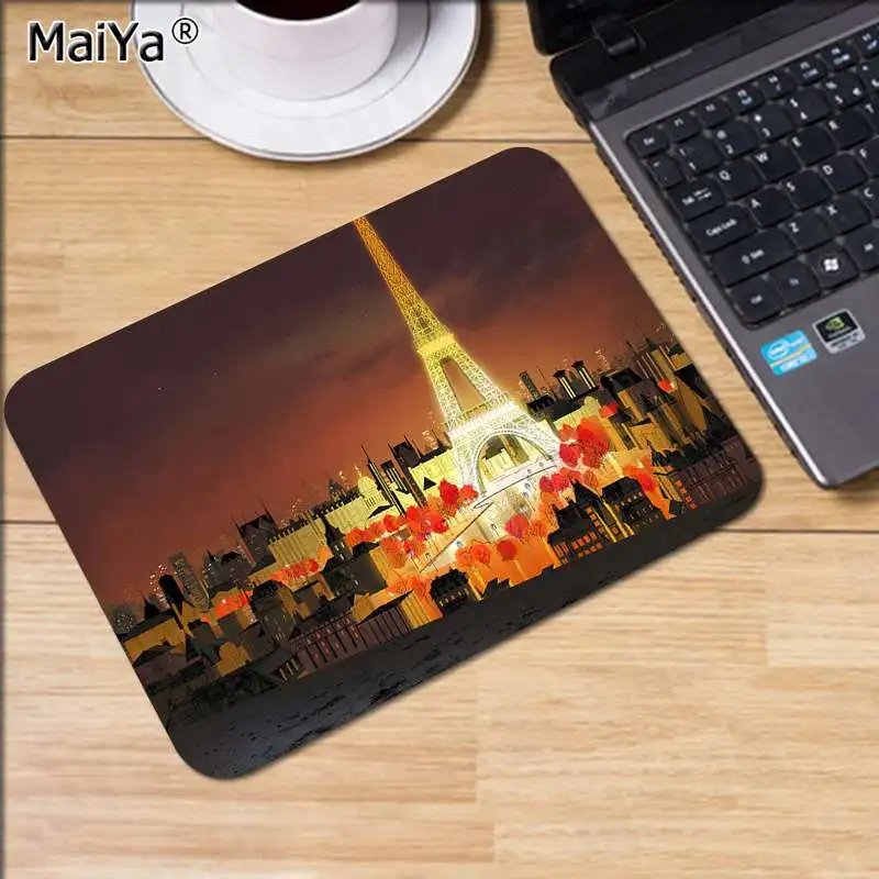 

MaiYa New Designs Hand Painted Eiffel Tower Scenery High Speed New Mousepad Smooth Writing Pad Desktops Mate gaming mouse pad