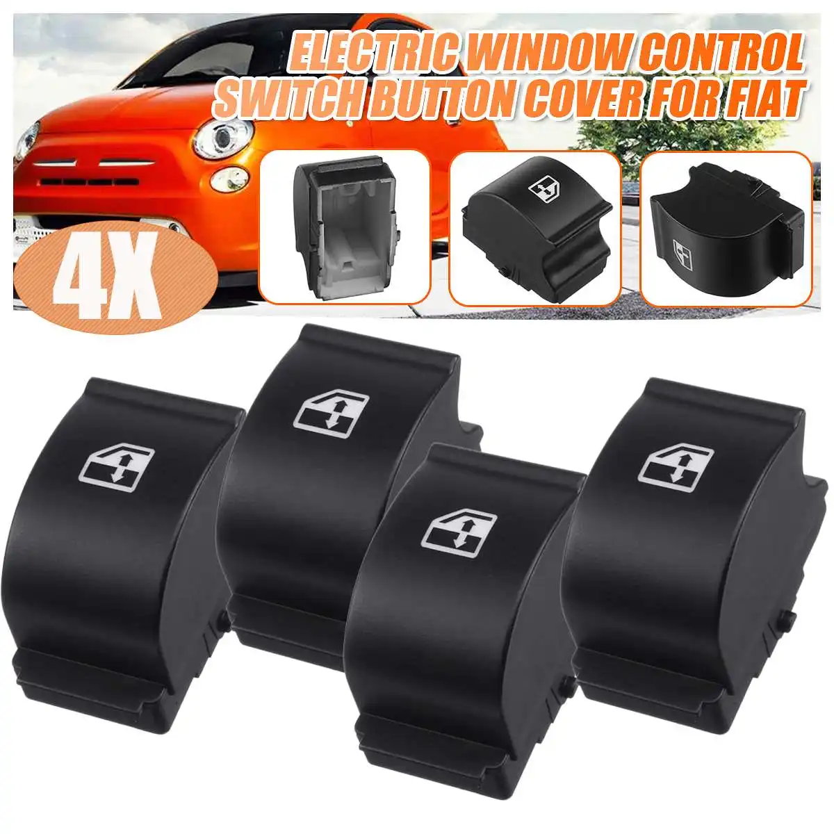 4 шт. колпачки для кнопки управления окном автомобиля платформы/Шасси Fiat Ducato 250 Bus