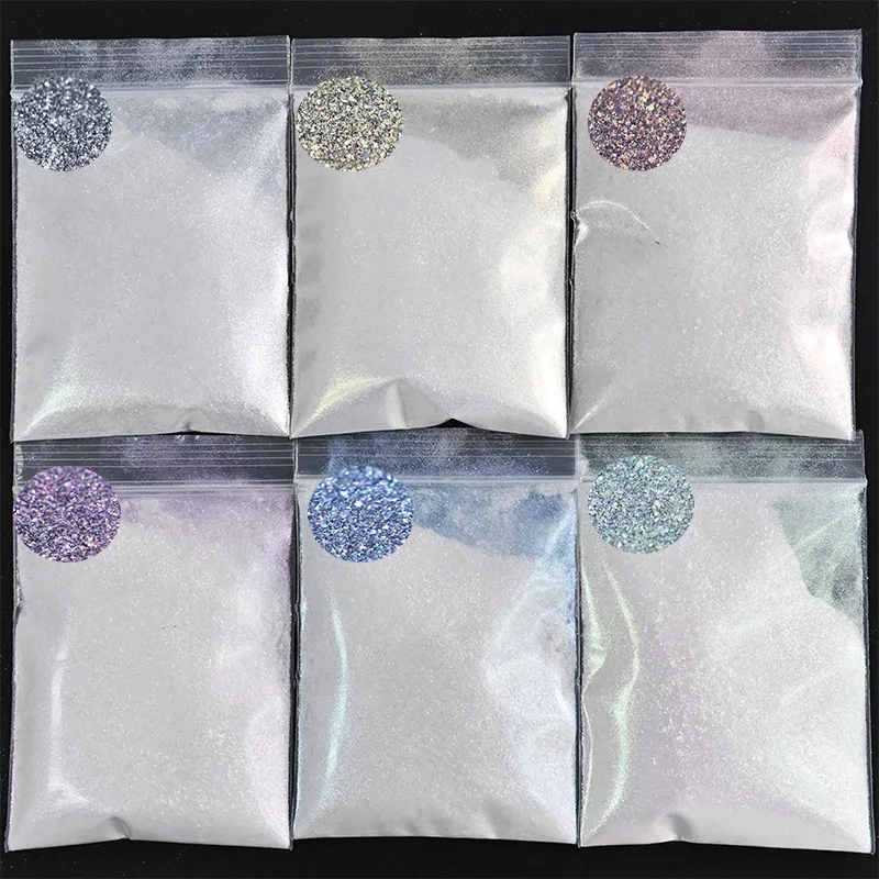 

20g/bag Reflect White Diamond Pigment Silver/Gold/Red/Pink/Blue/Green Cosmetic Grade Lipgloss Eyeshadow Nail Art Powder