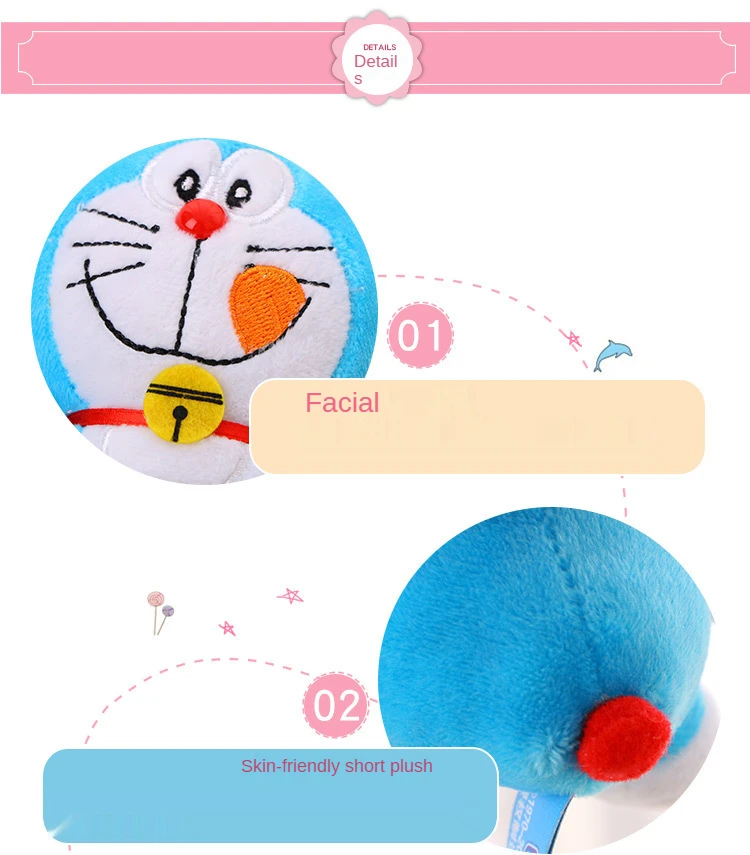 10 см кавайная улыбка Дораэмон Мультяшные плюшевые игрушки кукла Модный Аниме