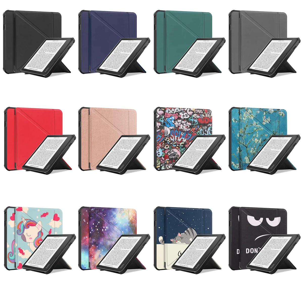 3D Paint UnicornUltra Thin and Lightweight PU Leather Protective Cover with Auto Sleep/Wake Tab Case for Kobo Sage 8 inch 2021