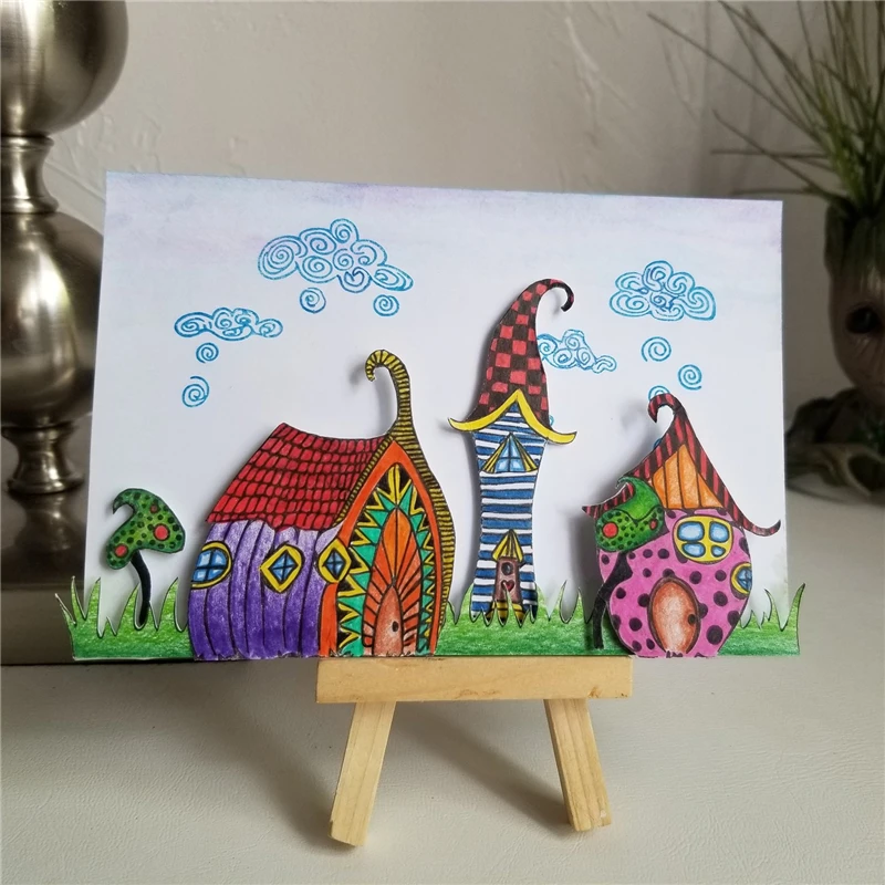 Рождественские штампы InLoveArts прозрачные для скрапбукинга облака резиновые