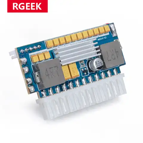Блок питания RGEEK для компьютера, 450 Вт, 24 контакта, 12 В постоянного тока, пиковая нагрузка 450 Вт, выход Realan Mini ITX Pico, ATX, переключатель питания для...