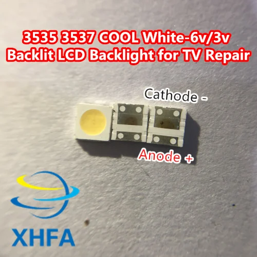 1000PCS 2W 6V 3535 3V ТВ Подсветка светодиодный SMD диоды для подавления переходных скачков