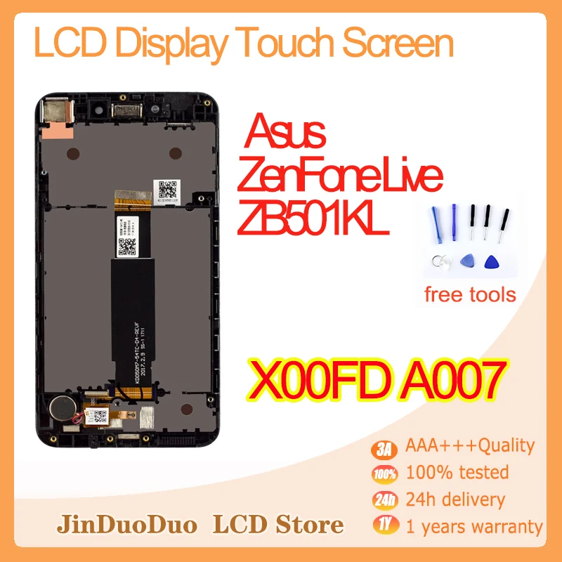 

For 5.0" Asus ZenFone Live ZB501KL X00FD A007 LCD Screen Display with Frame Touch Screen Panel Digitizer Assembly with Tools