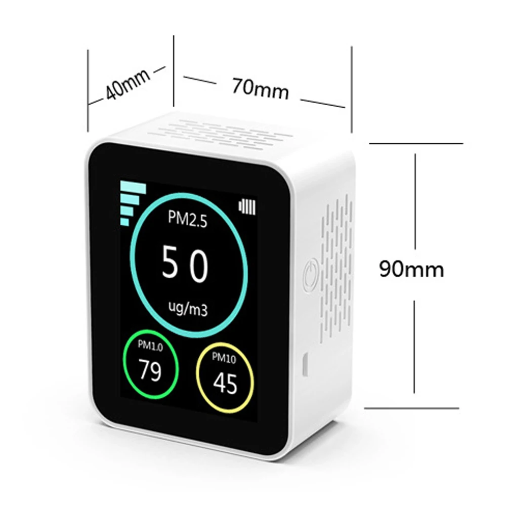 Детектор качества воздуха TFT цветной экран PM2.5 PM1.0 PM10 дымчатые детекторы частиц