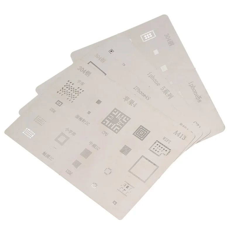 

12pcs/Set IC Chip BGA Reballing Stencil Kits Solder Template For iPhone4/4s/5/5s/6/6 Plus/6s/6s Plus/7/7 Plus/SE/Ipad