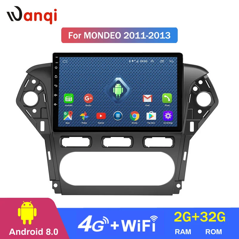 Android 2G + 32G 10 1 дюймов 4G Автомобильное cd радио мультимедийная система плеер для Ford