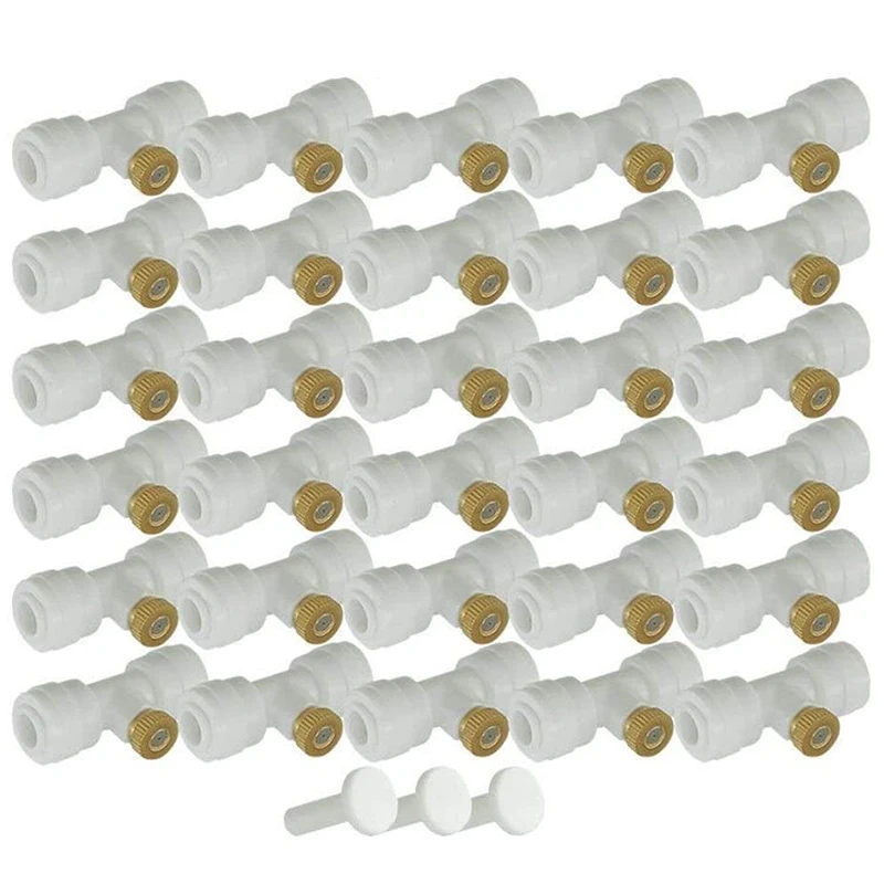 

30 Pack Brass Mist Nozzle Kit, Cooling System Nozzle 0.2Mm 10/24 UNC, Mist Nozzle Kit