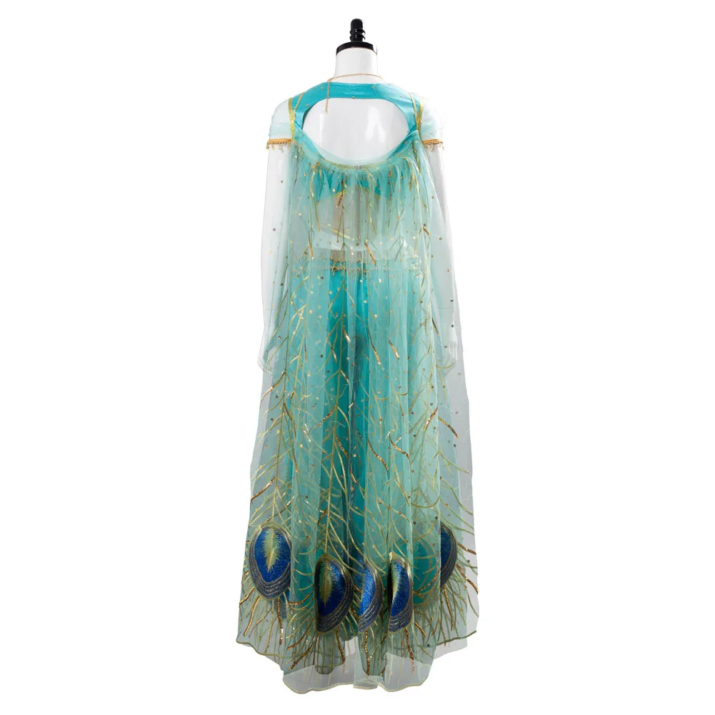 Костюм принцессы из фильма косплей жасмин Аладдин костюм Аладдина голубой