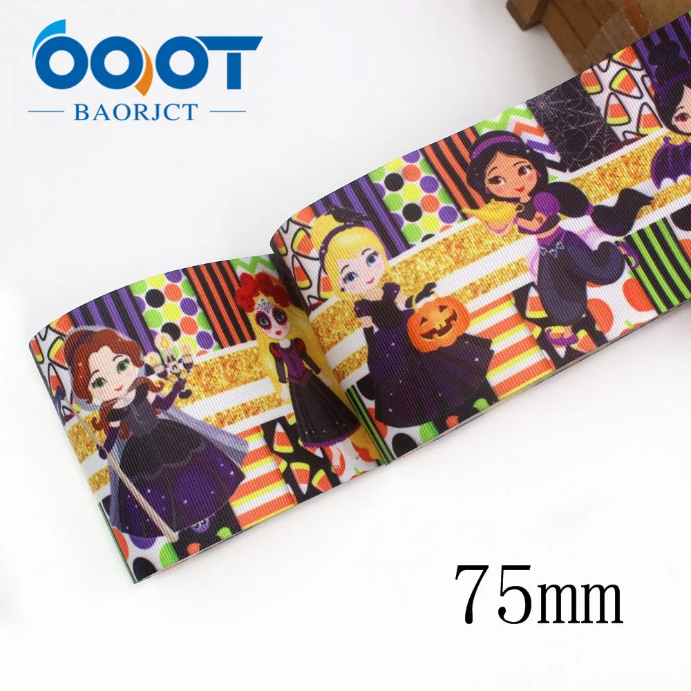 OOOT BAORJCT I 19830 2014 75 мм 10 ярдов Хэллоуин термотрансферные печатные корсажные ленты