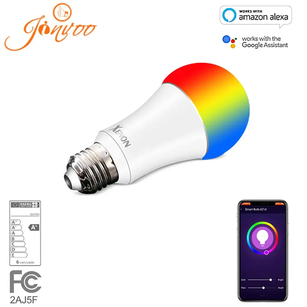 Новый WiFi умный светодиодный светильник 9 Вт RGB волшебный свет E27 цветной домашнее