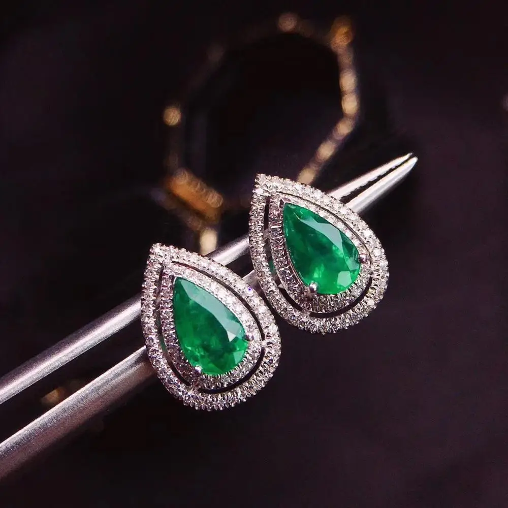Серьги женские из белого золота с перьями и бриллиантами 0.897ct|Серьги-подвески| |