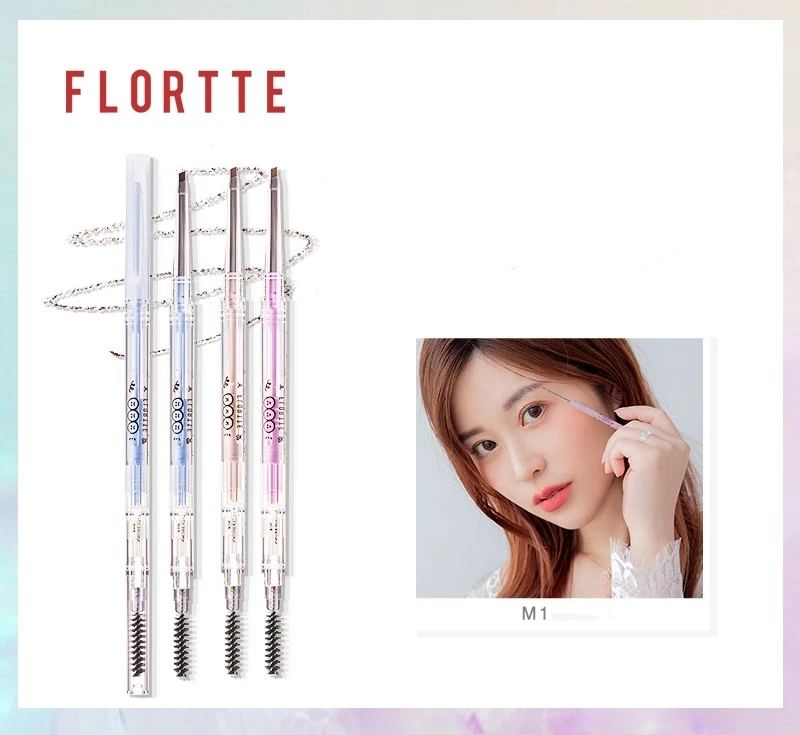 

Flortte Moon Institute Double-head Superfine Eyebrow Pencil Waterproof Smudge-proof Longlasting Eyebrow Makeup Cosmetic