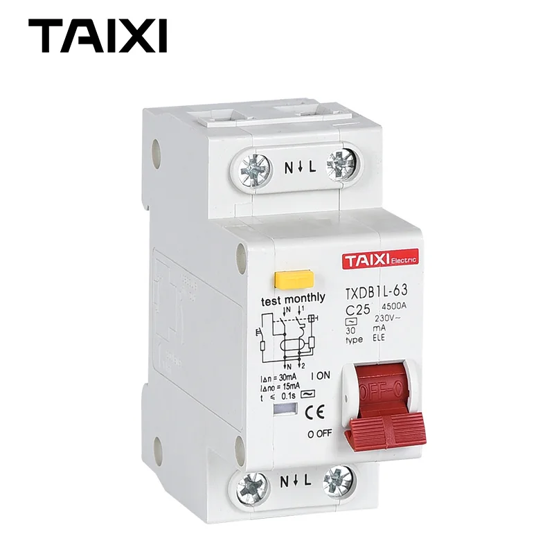 Автоматический выключатель DPNL 63a RCBO 16A 2P RCD 20A 25A 50A TPNL 230 В 50 Гц/60 Гц защита от
