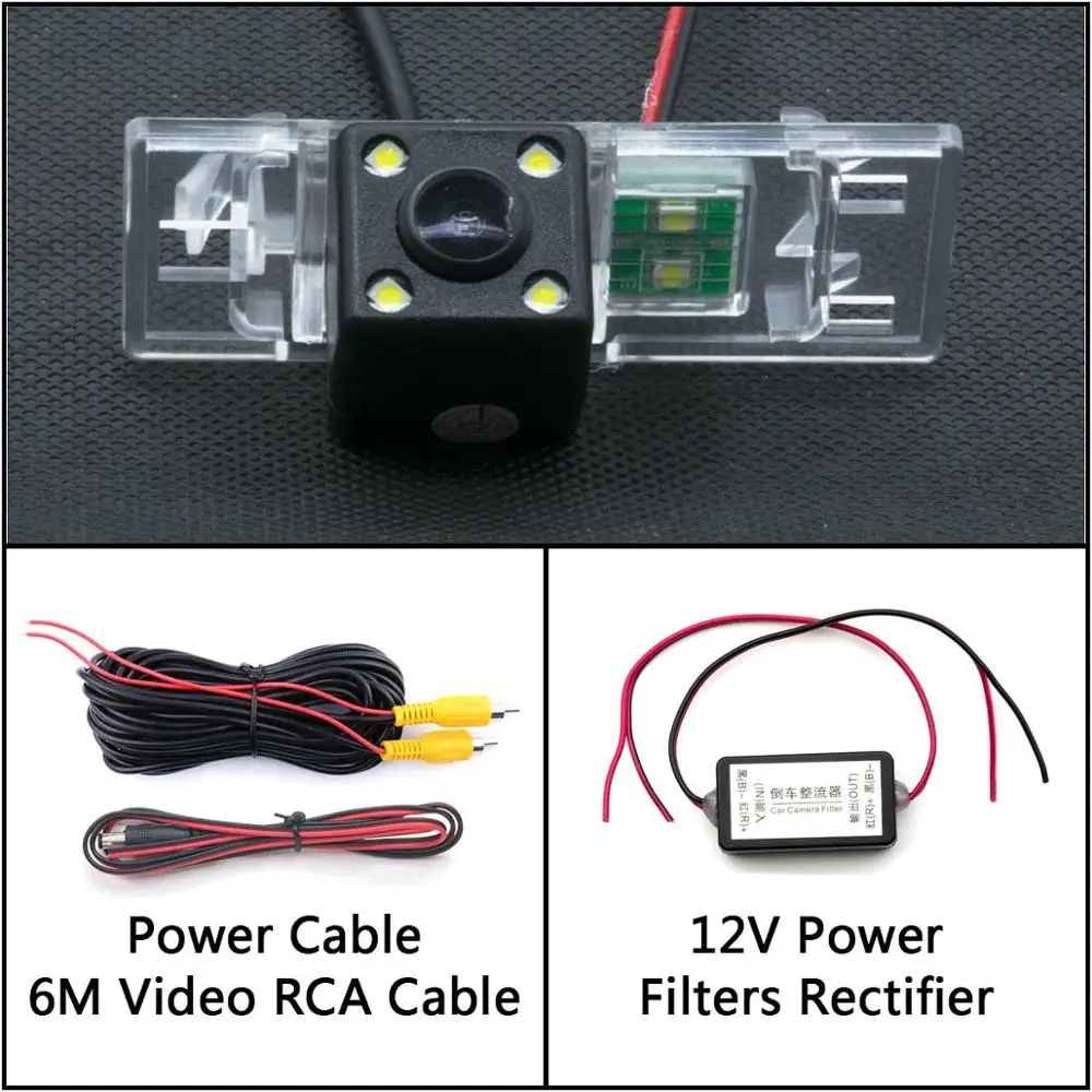 Camera With Filter 4 светодиодный резервный фонарь заднего вида для peugeot 407 406 coupe 106 1007 307 308 607 806 807 монитор парковки автомобиля - Название цвета: Camera With Filter