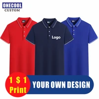 summer fashion polo shirt custom printed embroidery logo design company brand group activity unisex clothing onecool 2021