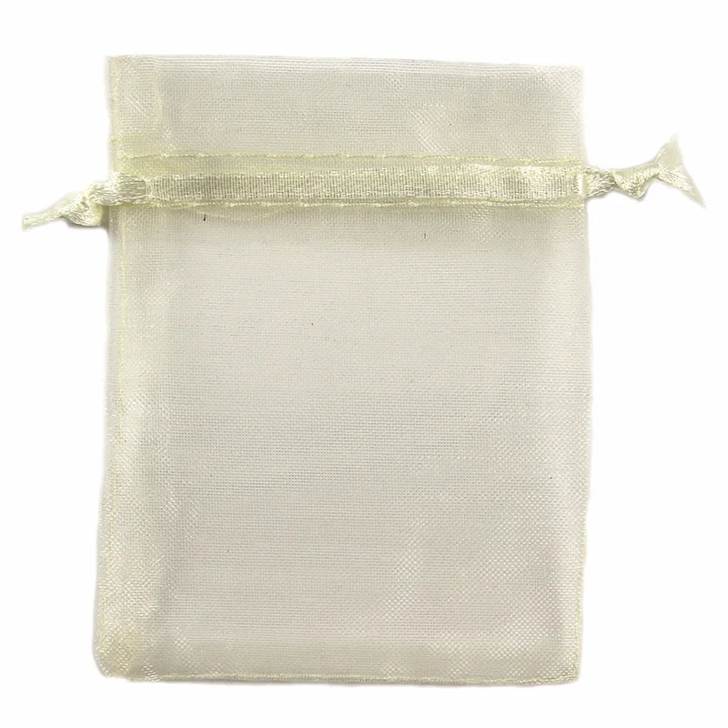 50 PCS Beige 50 шт., Сумка из органзы для упаковки ювелирных изделий, Подарочная Конфета для свадебной вечеринки, подарочная упаковка, мешочки для сладостей - Цвет: 50 PCS Beige