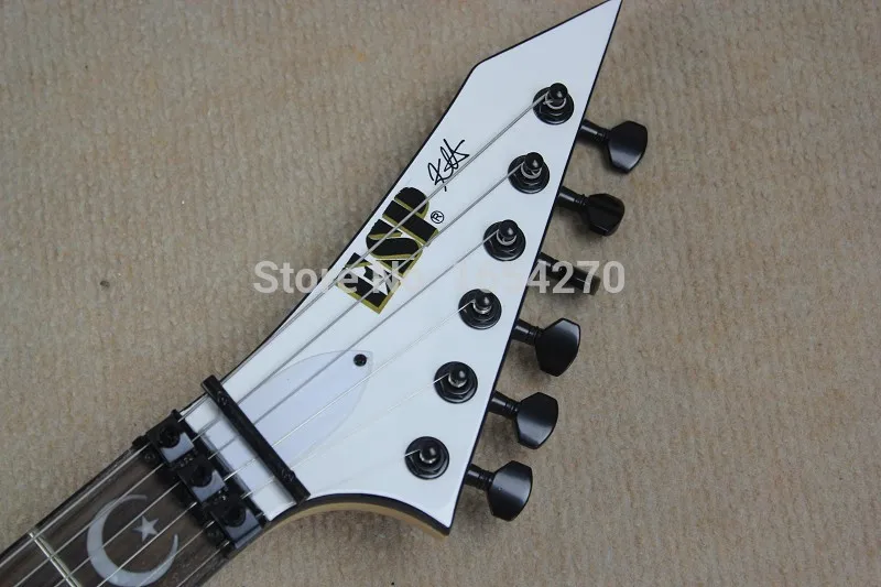 Популярная Высококачественная новая белая фотогитара 150717 электрогитара Hammett Ouija
