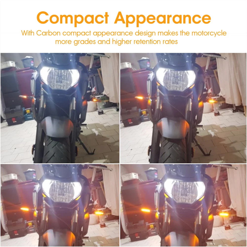 4 шт. Led Сигналы поворота для мотоцикла светильник хвост проблесковый маячок