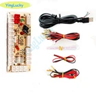 2 игрока, Нулевая задержка, аркадный USB-кодировщик для ПК, аркадный джойстик, переключатель PCB светодиодный ным светильник дом, провод 2,8 мм или 4,8 мм