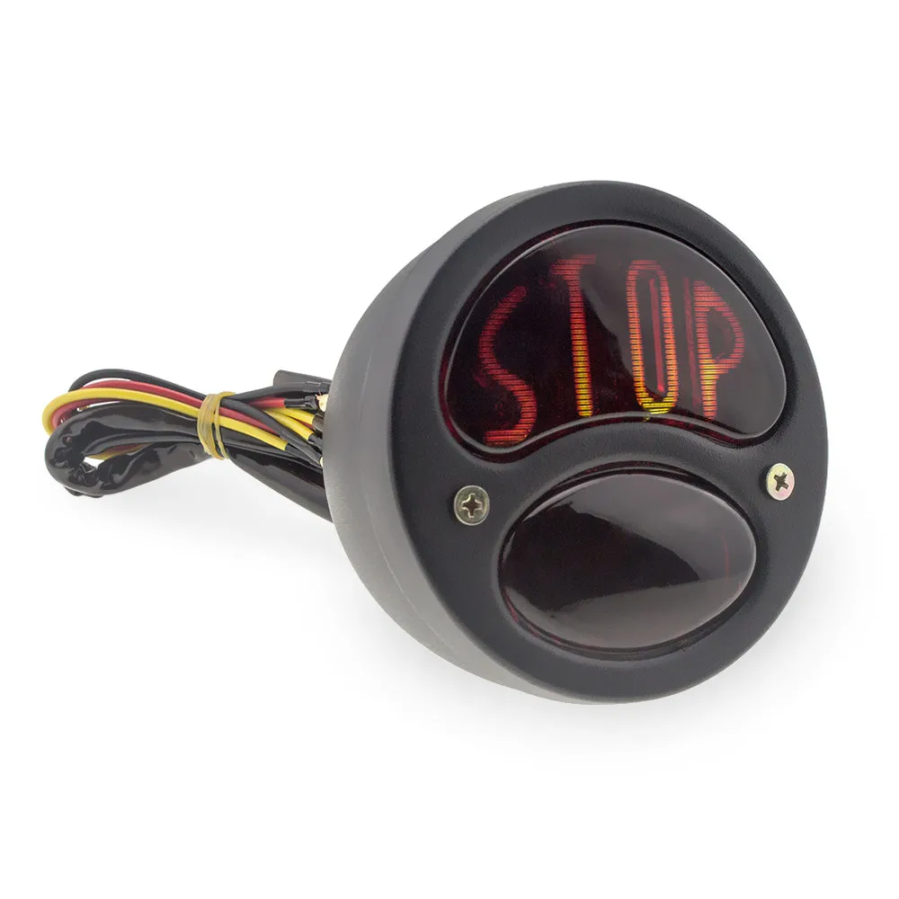 Motorcycle Universal Black Metal Retro Rear Brake Tail Stop Light Custom For BMW KTN Honda Chopper Bobber Touring |