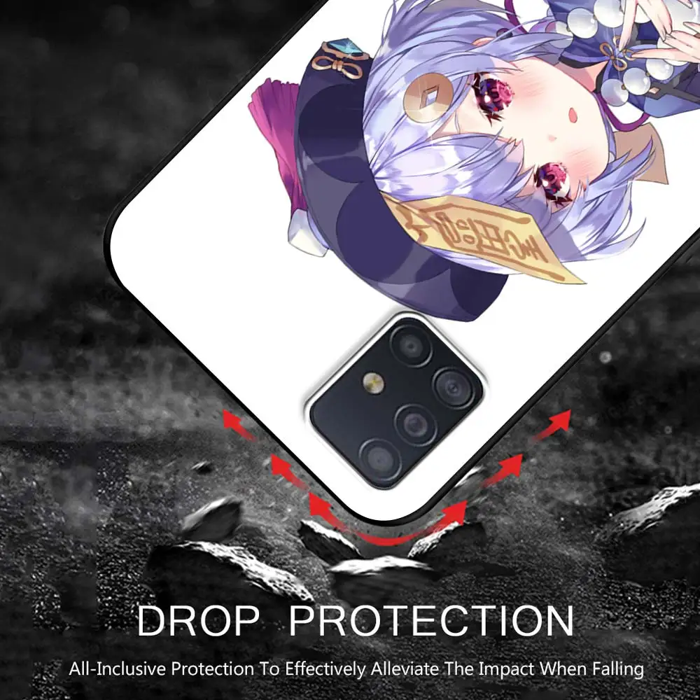 

Phone Case For Samsung Galaxy A51 A71 A50 A21s A31 A10 A41 A20e A70 A30 A11 A40 A12 Silicon Cover Genshin Impact Ganyu Qiqi