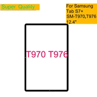 10pcslot for samsung galaxy tab s7 s7 plus touch screen panel tablet t970 t976 front outer lcd glass lens replacement