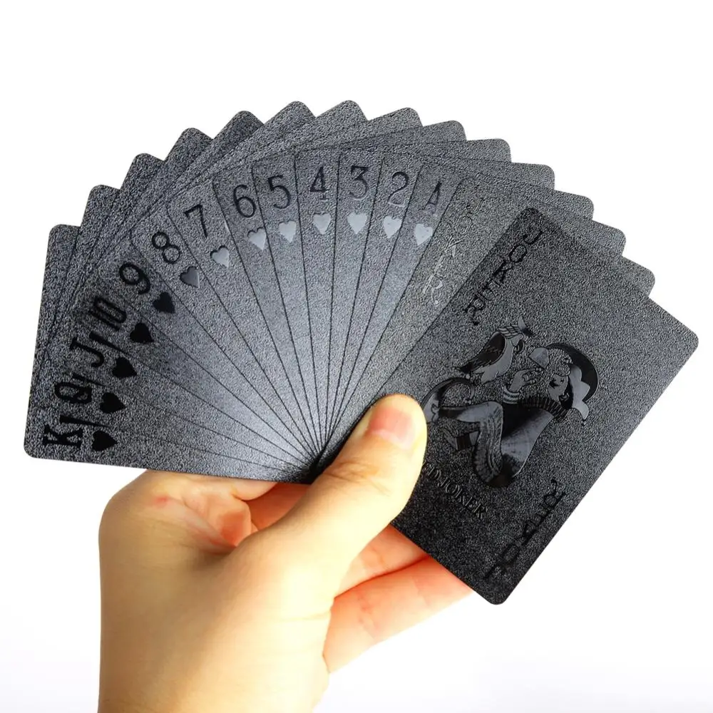 Водонепроницаемые игральные карты пластиковые 24K золотые Роскошные классные