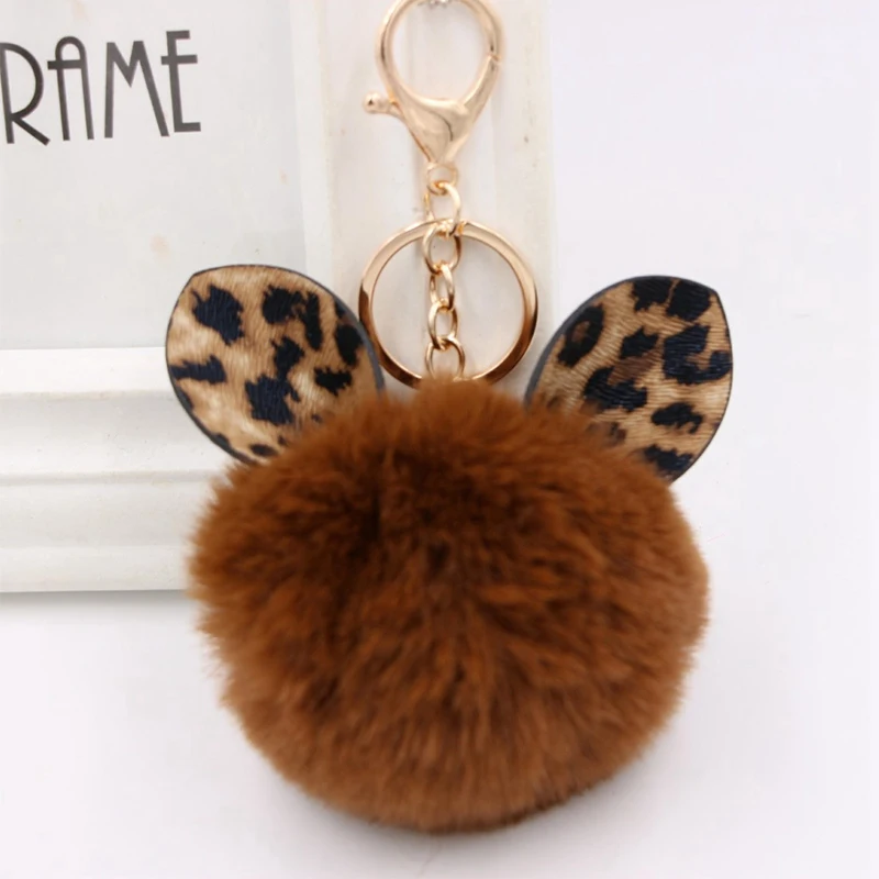 

Fur Pompom Key Chain Fake Rabbit Fur Ball Keychains Fluffy Bag Charms Bunny Pendants Keychain Keyring