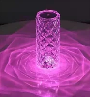 163 colors crystal table lamp rose light projector adjustable romantic diamond atmosphere light usb bedroom touch night light
