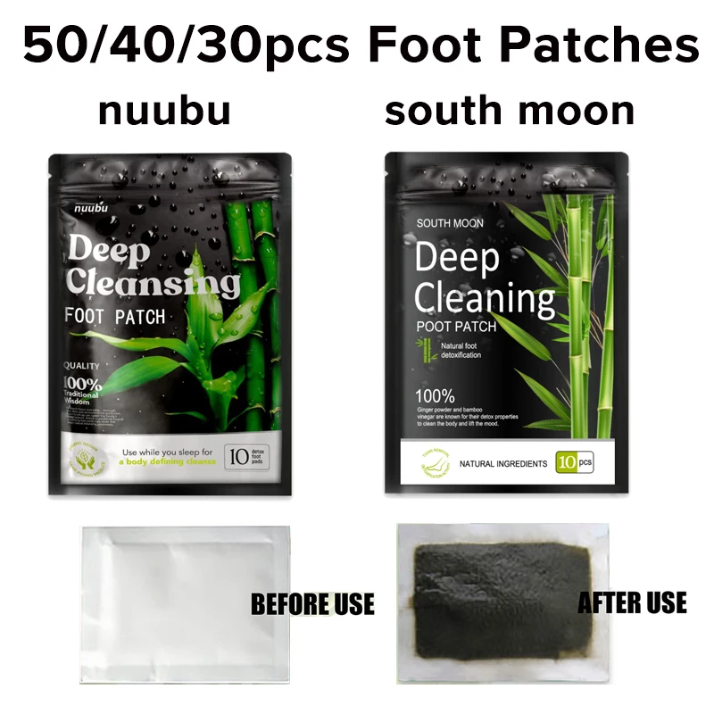 

50pc Detox Foot Patches South Moon Deep Cleansing Pads Detoxification Cleaning Body Toxins Stress Relief Feet Care Sticker