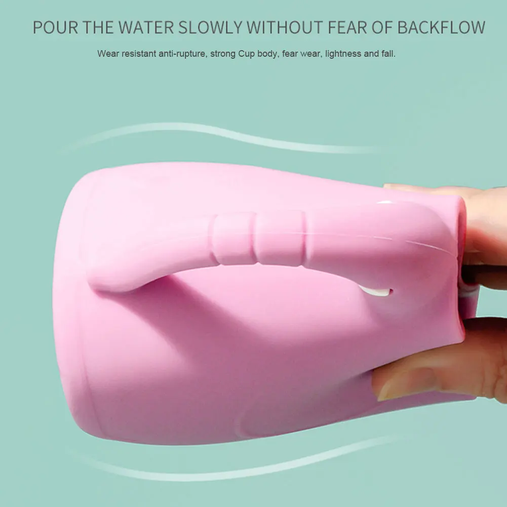 

180ML Toddlers Kids Non Slip With Lid Elephant Drinking Cartoon Baby Feeding Cup