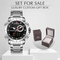 naviforce watch men top luxury brand men%e2%80%99s sports quartz watches full steel waterproof digital male clock set for sale