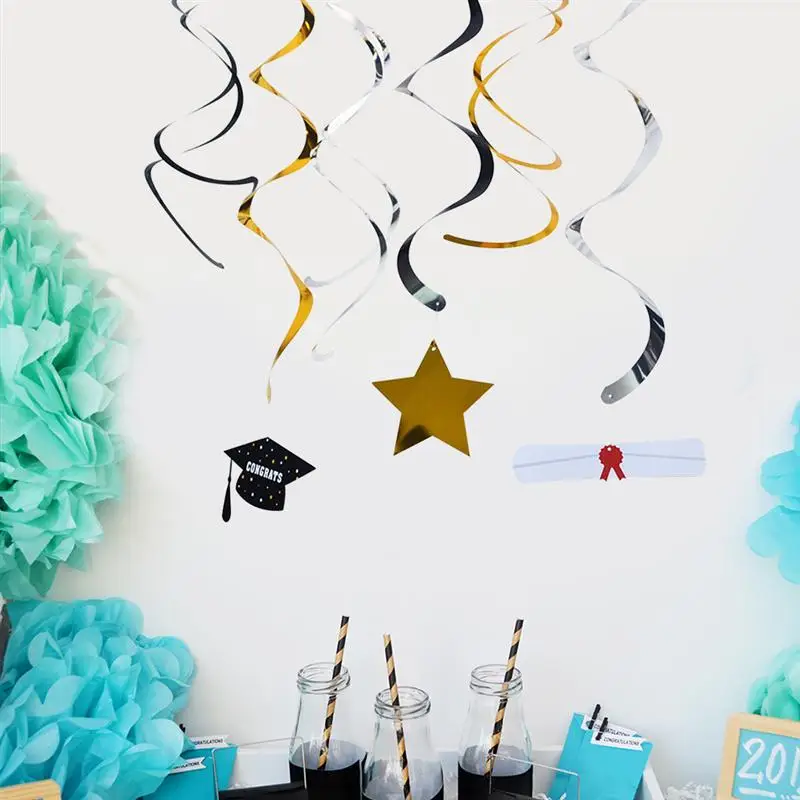 12 шт. вечерние кружки для выпускного школы с мортардами дипломы Звёздные