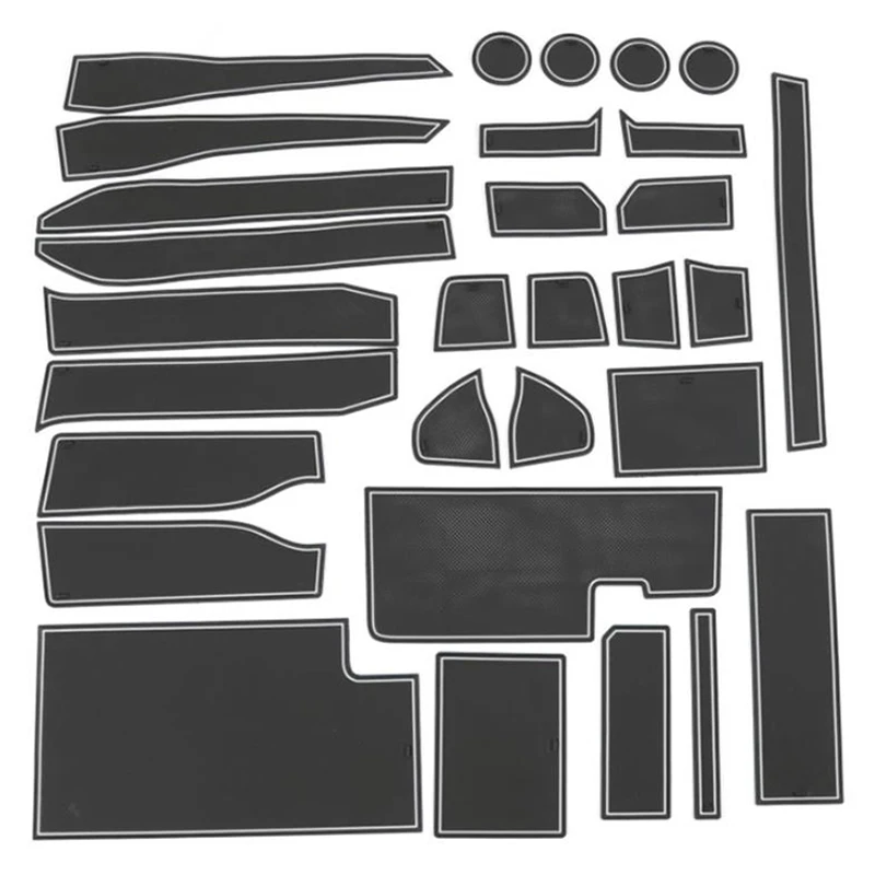 30Pcs Dust Door Mats for Ford F150 2017-2020 Car Water Cup Interior