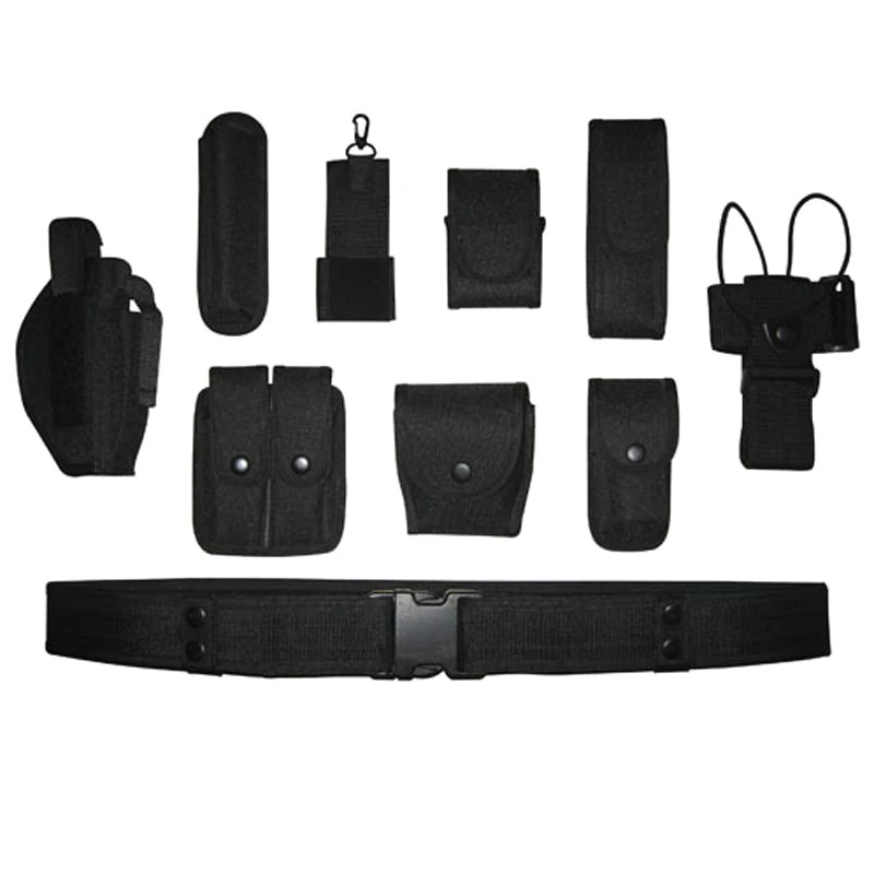 Multifunctional 10in1 Tactical Security Duty Belts Gun Holster Flashlight Pouch Sets Utility Kit Belt Military Police | Спорт и