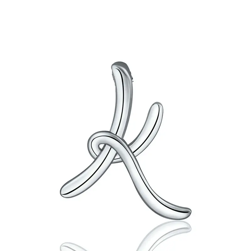 only pendant K EUDORA уникальное 925 пробы Серебряное ожерелье с подвеской в виде буквы A& B для женщин и мужчин модное персонализированное ювелирное изделие подарок для девочки CYD109 - Окраска металла: only pendant K