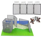 Строительный блок из колючей проволоки, аксессуар для военной сцены, забор, изоляционная сетка, детали MOC, кирпич 30104 92338, цепь