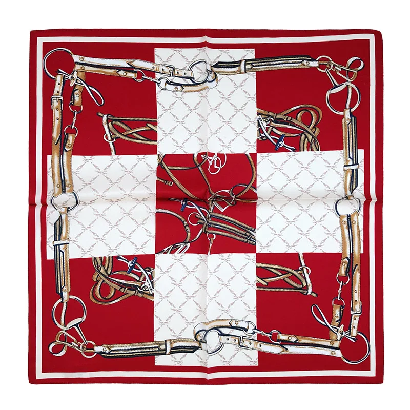 

2021 модный 100% шелковый шарф, Женский носовой платок с принтом, Женская квадратная головная бандана, хиджабфуляр, офисный шейный платок, шарфы