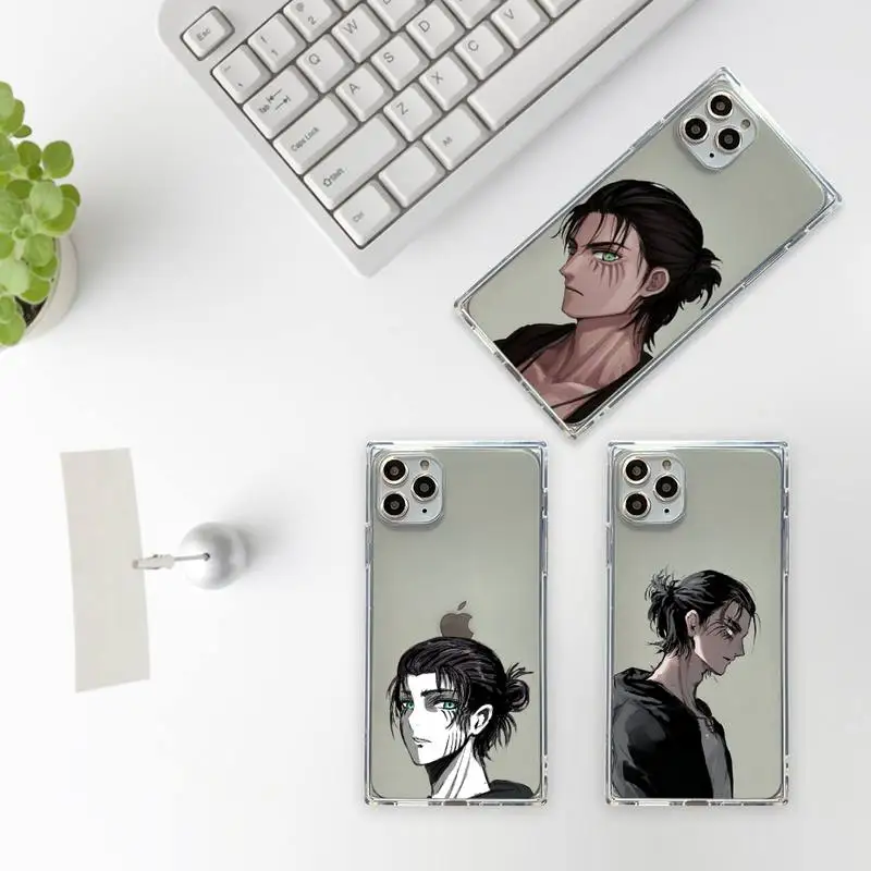 

Fashion NaNa osaki cool Phone Case For iPhone 7 8 11 12 X XS XR MINI Pro Max Plus Clear Square Transparent soft art capa