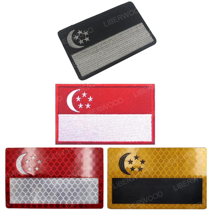 Сингапур Национальный флаг IR PATCH Singapour SG SIN инфракрасный светоотражающий эмблема