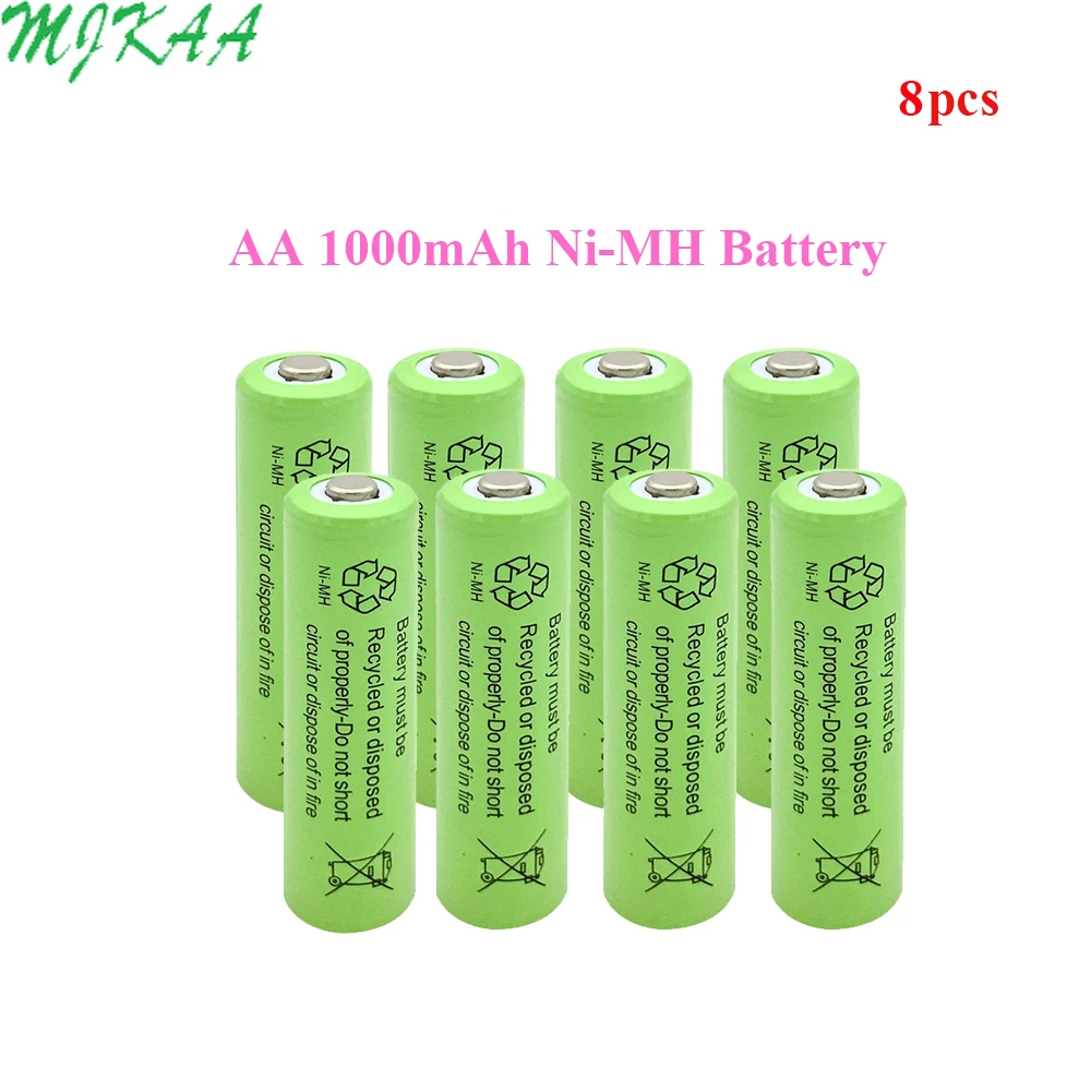 Ni-MH 1,2 V 1000mAh AA Аккумуляторная батарея никель-металл-гидридная батарея 14*49 мм
