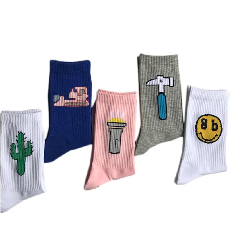 Модные уличные стильные носки в стиле рок н ролл хип хоп для мальчиков и девочек