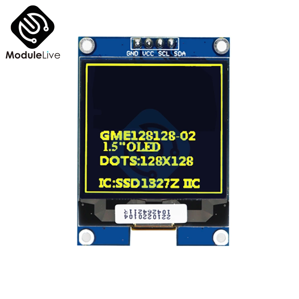 Новый 1 5 Дюймовый oled дисплей модуль IIC интерфейс SSD1327 128X128 OLED экран для Raspberry Pi STM32