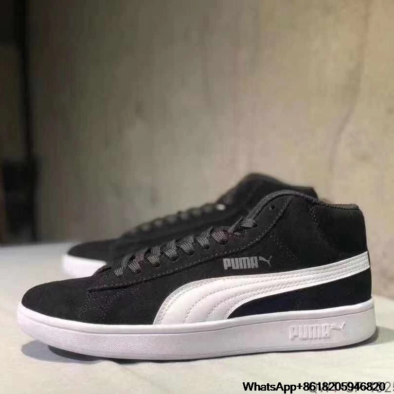 

2021 new SmashV2 high top board shoes anti fur black and white casual shoes outdoor Smash V2 size 36-44